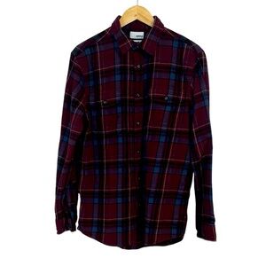 Sonoma Fall Plaid Flannel Shirt, modern fit, Medium